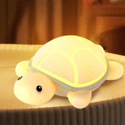 Veriexprees Cute Turtle Night Light, LED Bedside Baby Room Lamp, Soft BPA-Free Silicone, USB Rechargeable Lamp with Touch Sensor Control Table Light for Kids, Birthday Gifts, Valentine Gift