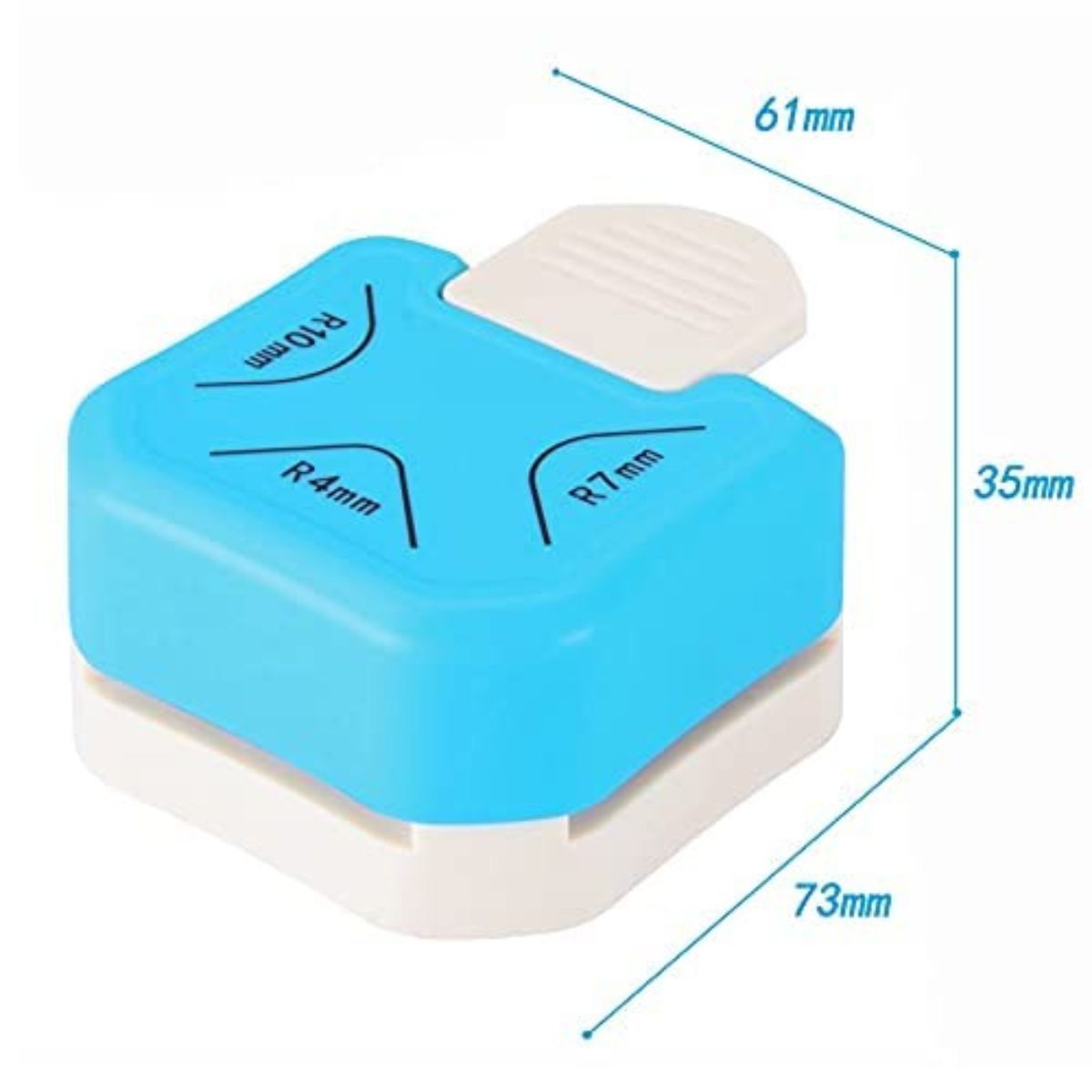 Qatalitic 3 in 1 Corner Cutter Punch for DIY Art & Crafts, Photo Cutter, Project Book making, Angle Eater (Size - R4mm, R7mm and R10mm)