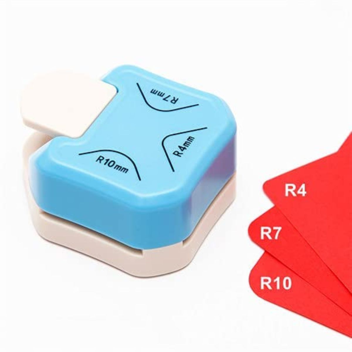 Qatalitic 3 in 1 Corner Cutter Punch for DIY Art & Crafts, Photo Cutter, Project Book making, Angle Eater (Size - R4mm, R7mm and R10mm)