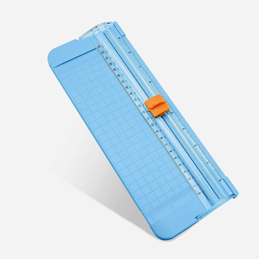 Qatalitic 9 inch Portable Paper Cutter, Guillotine Paper Trimmer for Standard Cutting of A5 Paper, Photos or Labels (Multicolour)