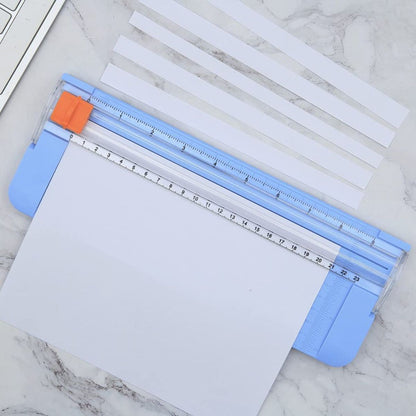 Qatalitic 9 inch Portable Paper Cutter, Guillotine Paper Trimmer for Standard Cutting of A5 Paper, Photos or Labels (Multicolour)