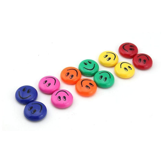 Plastic Round Cartoon Emoji Smile Smiley Face Fridge Magnets