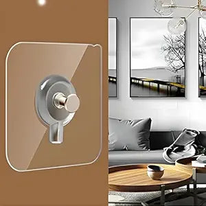 Verixpress 30 Pcs Heavy Duty Adhesive Nail Hooks - Nail-Free Wall Hooks for Bathroom, Kitchen, and Bedroom -Sticky Photo Frame Hangers (Pack of 30)