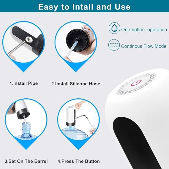 Verixpress Water Dispenser, Portable Water Bottle Pump for Universal 3, 4 and 5 Gallon