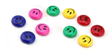 VeriXpress Round Cartoon Emoji Smile Smiley Face Fridge Magnets Refrigerator Magnetic Sticker Toys 3cm Diameter 10Pcs